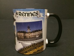 Mug fond blanc intrieur et anse noir avec photos 