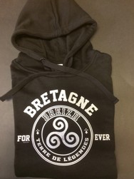 Sweat noir Bretagne for ever