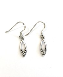 Boucle d'oreilles argent no 3 dim 1,8 x 0,6 cm