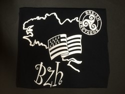 Tee shirt carte breizh + bzh